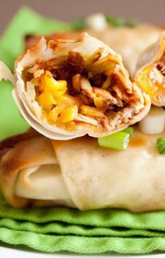 Baked Barbecue Chicken Egg Rolls - Andie Mitchell