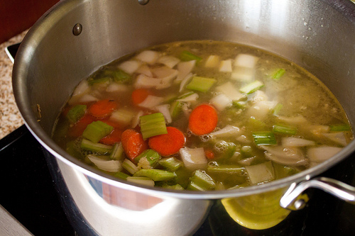 Healthy Chicken Noodle Soup Recipe! Make your own chicken broth or homemade chicken stock and then whip up this hearty and wholesome chicken soup!