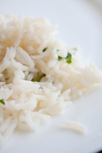 Double Coconut Rice Recipe with Cilantro