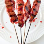 Asian glazed chicken skewers - with an irresistible asian marinade! Grill and serve them as an appetizer or entree. 250 calories