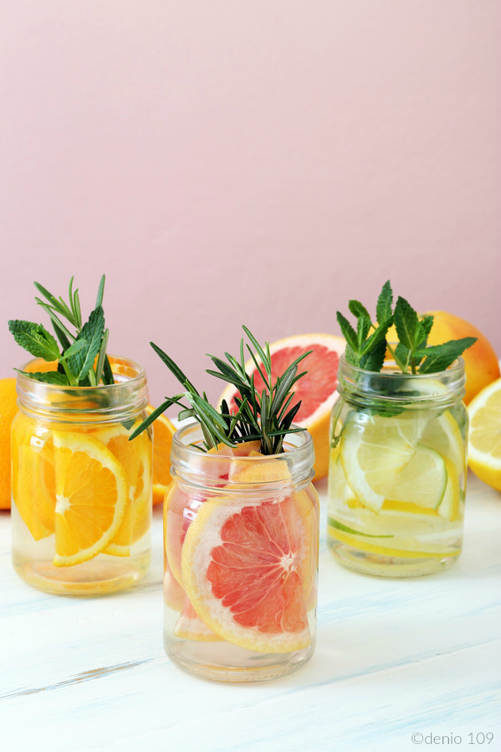 Infused water with lemon, grapefruit, orange, and herbs - photo by denio109 - on andiemitchell.com