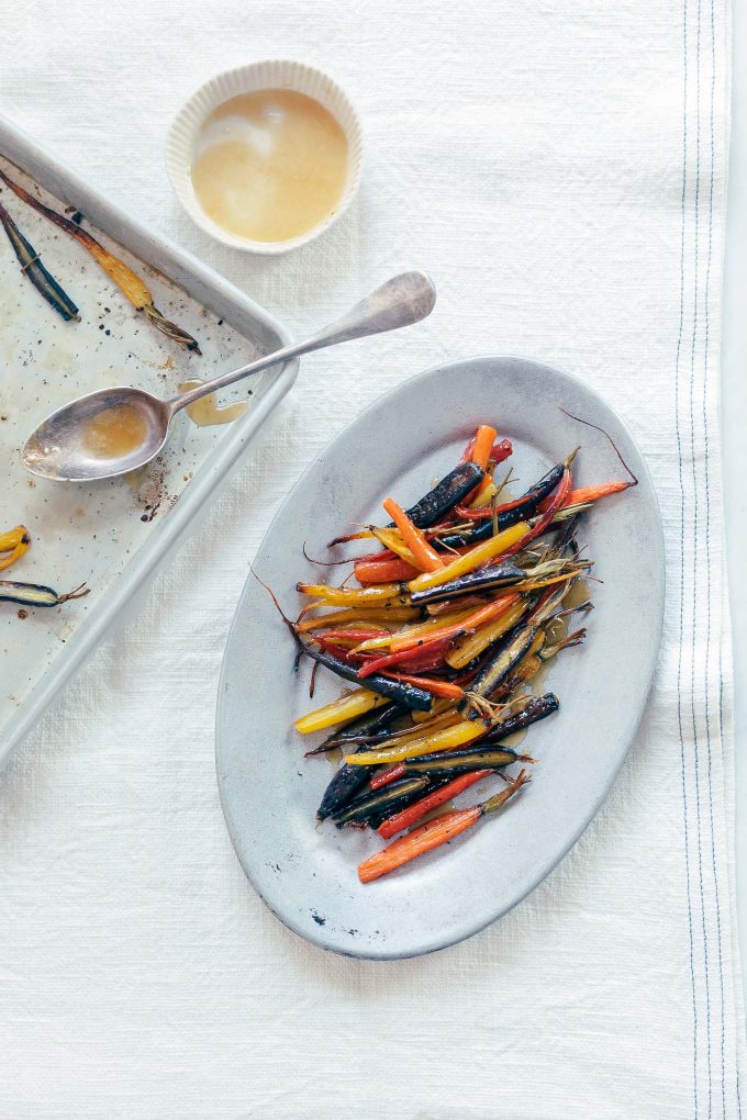 honey roasted carrots - recipe from Eating in the Middle: A Mostly Wholesome Cookbook by Andie Mitchell 