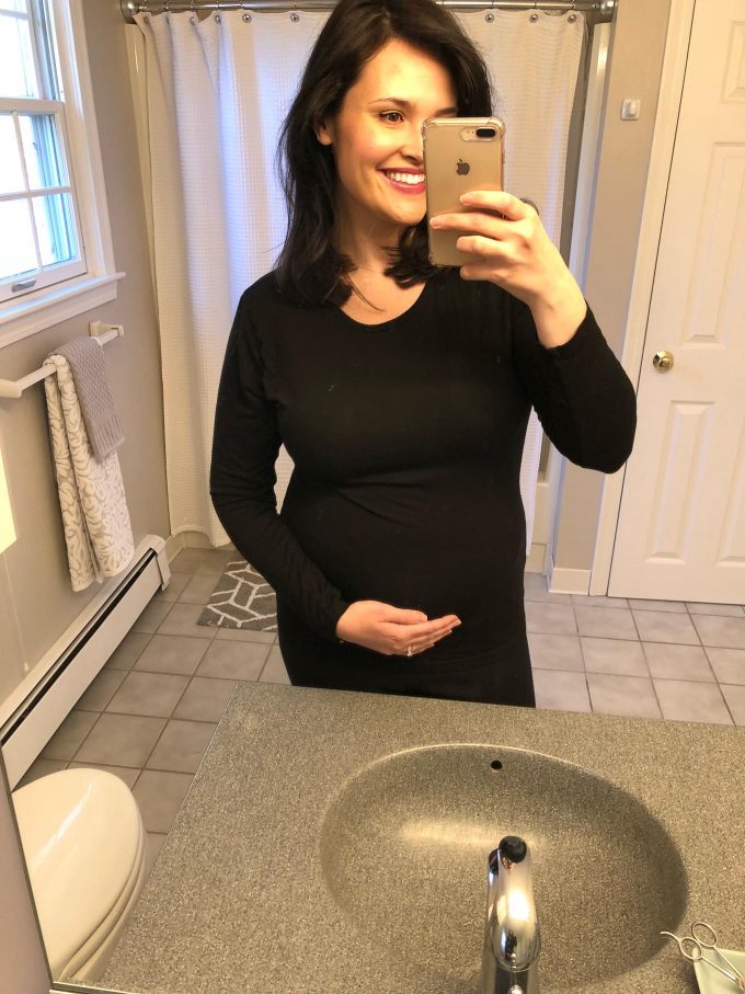 First Trimester Bump Selfie