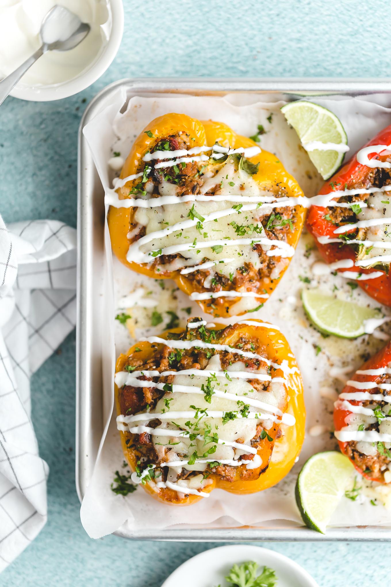 easy keto recipe of low carb stuffed peppers