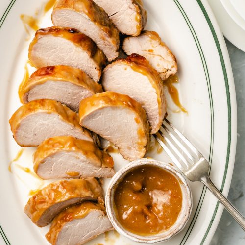 pork tenderloin with honey, dijon, and apricot preserves