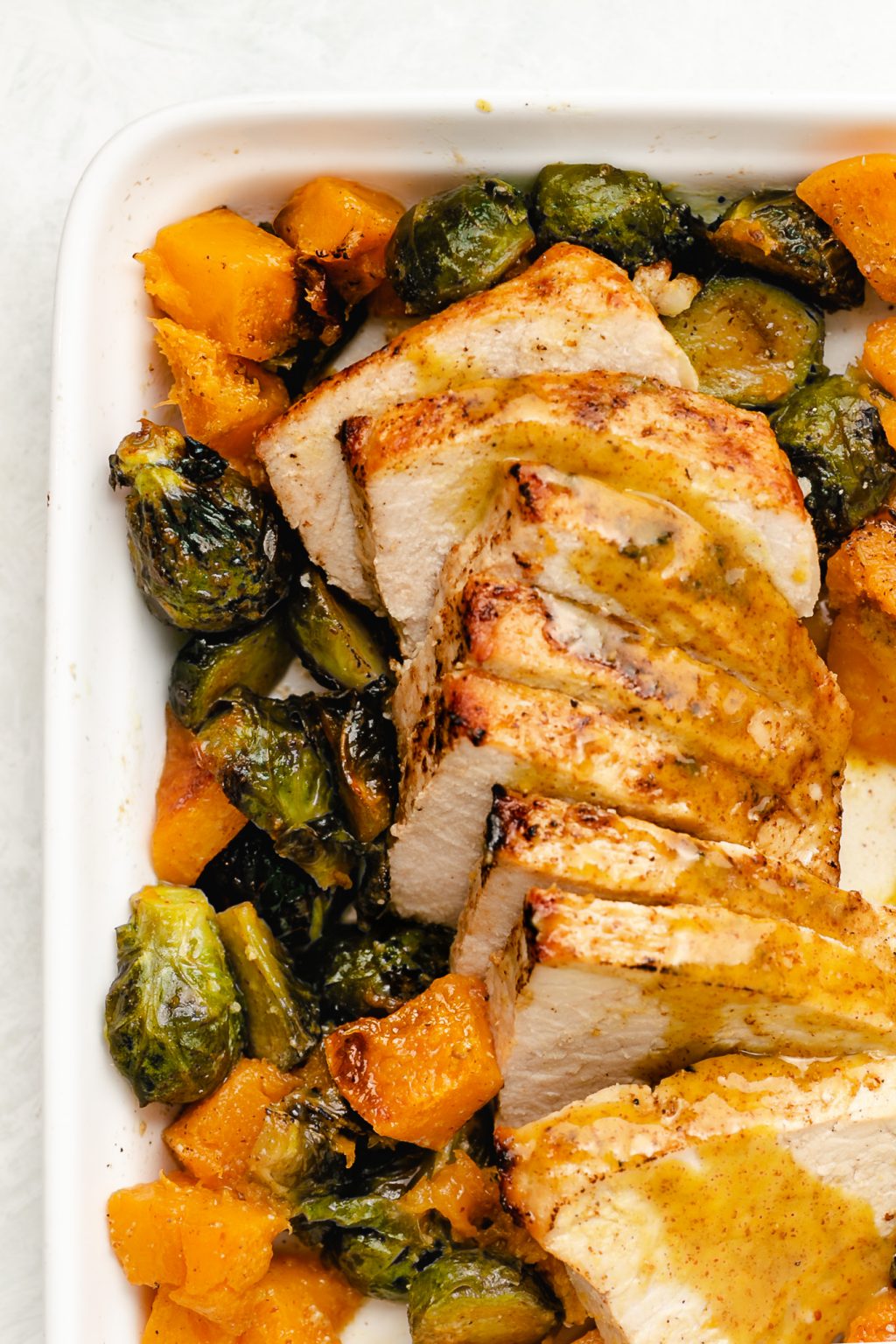 Sheet Pan Pork Tenderloin with Brussels Sprouts and Butternut Squash ...